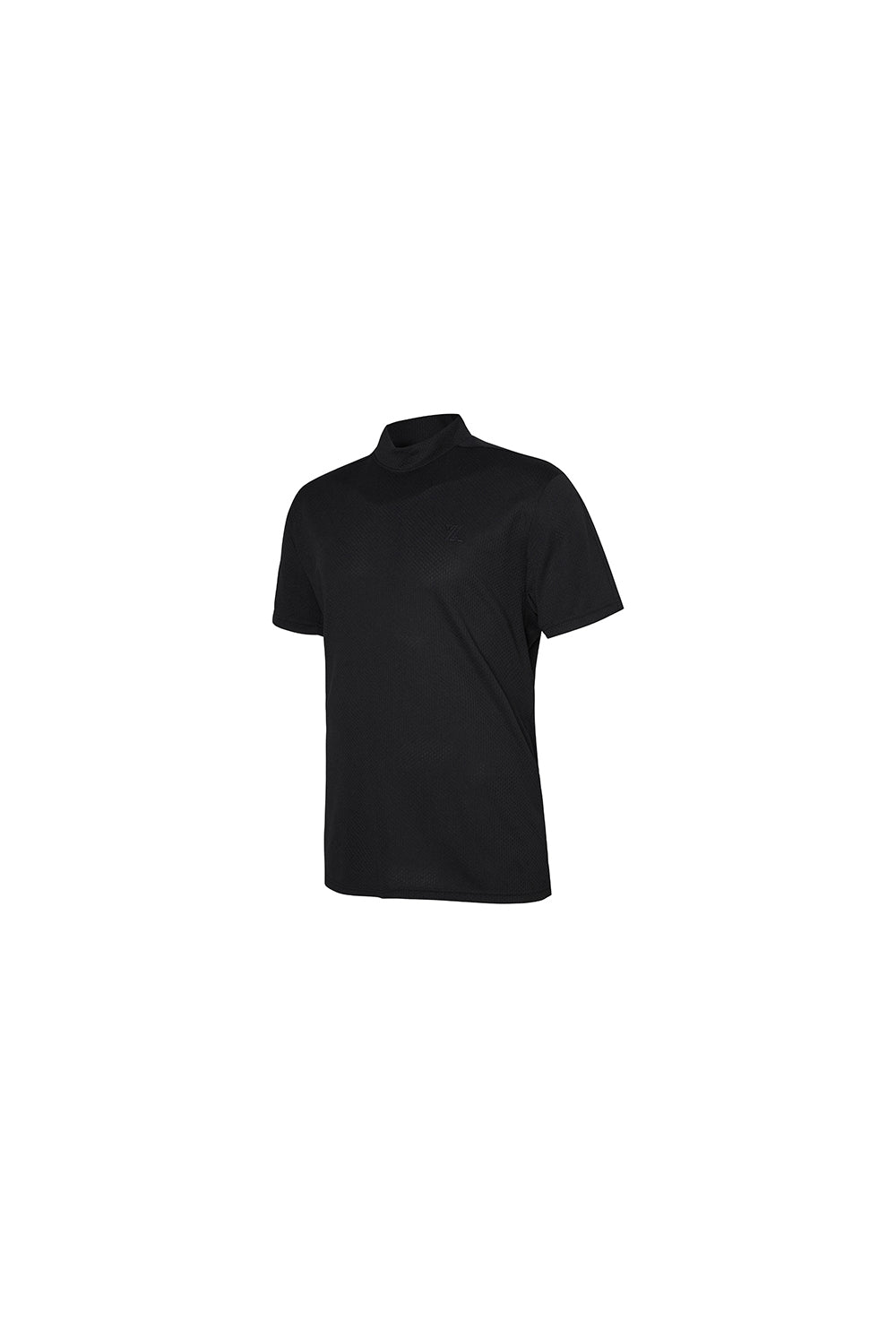Mock Neck Technical Short Sleeve - Black