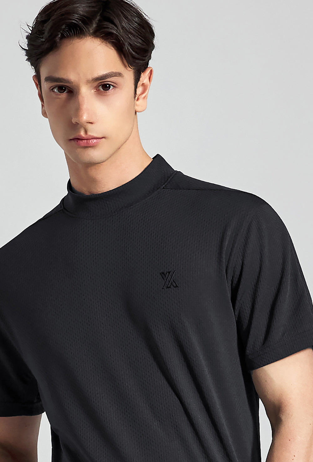 Mock Neck Technical Short Sleeve - Pro Gray