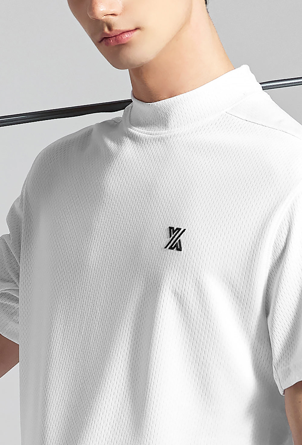 Mock Neck Technical Short Sleeve - Pro White