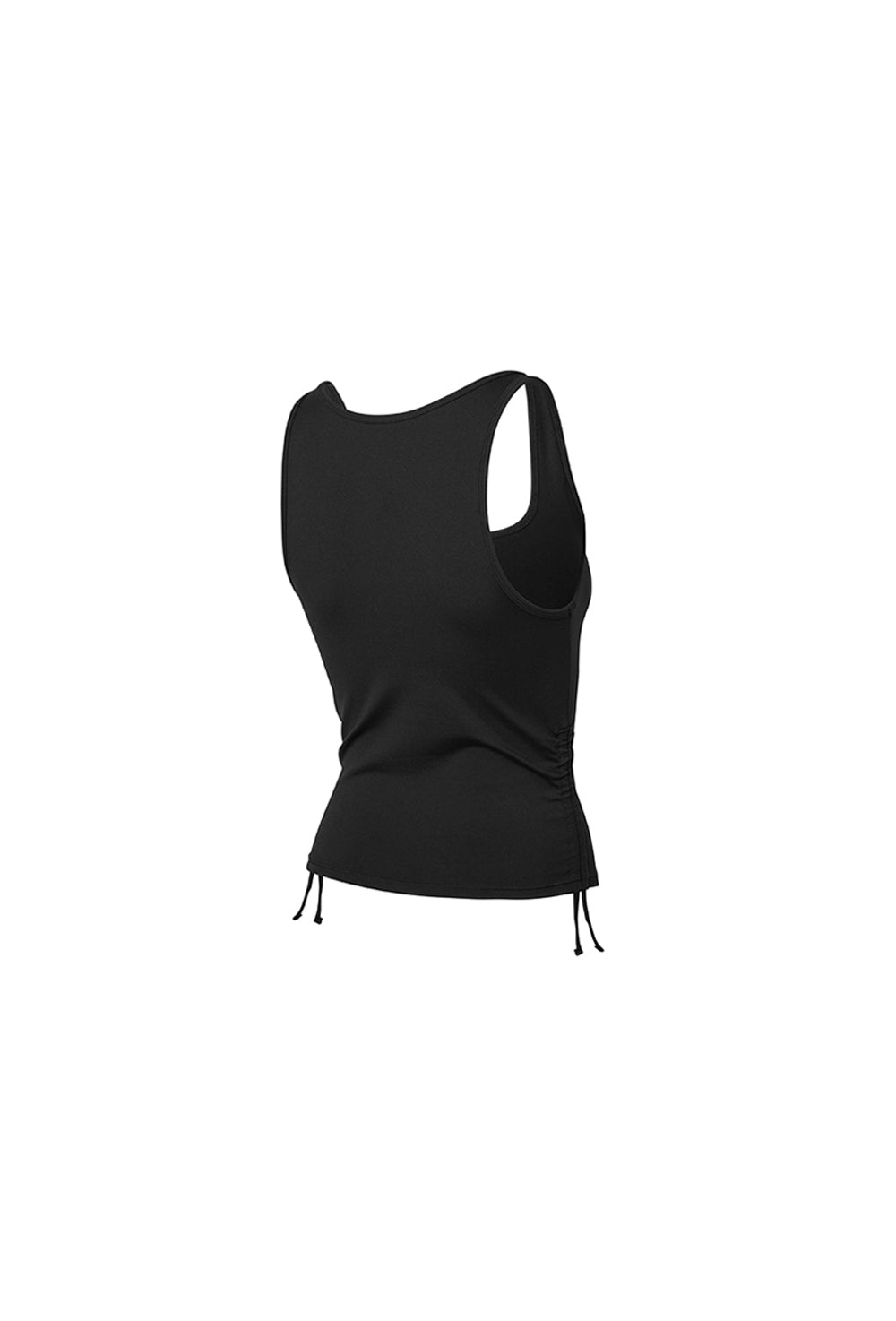 Side Shirring Sleeveless - Black