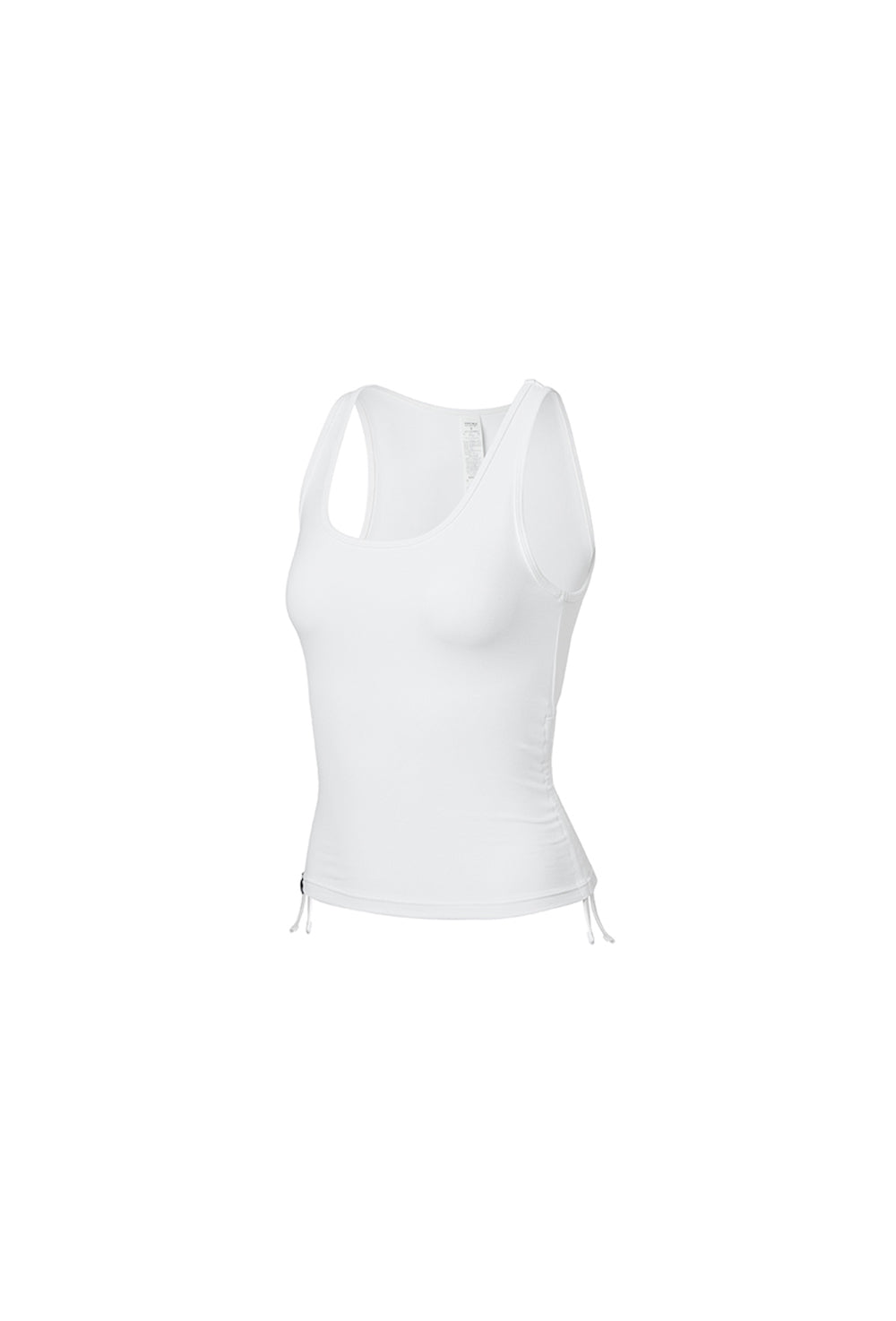 Side Shirring Sleeveless - White