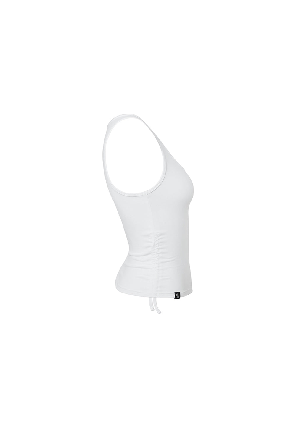 Side Shirring Sleeveless - White