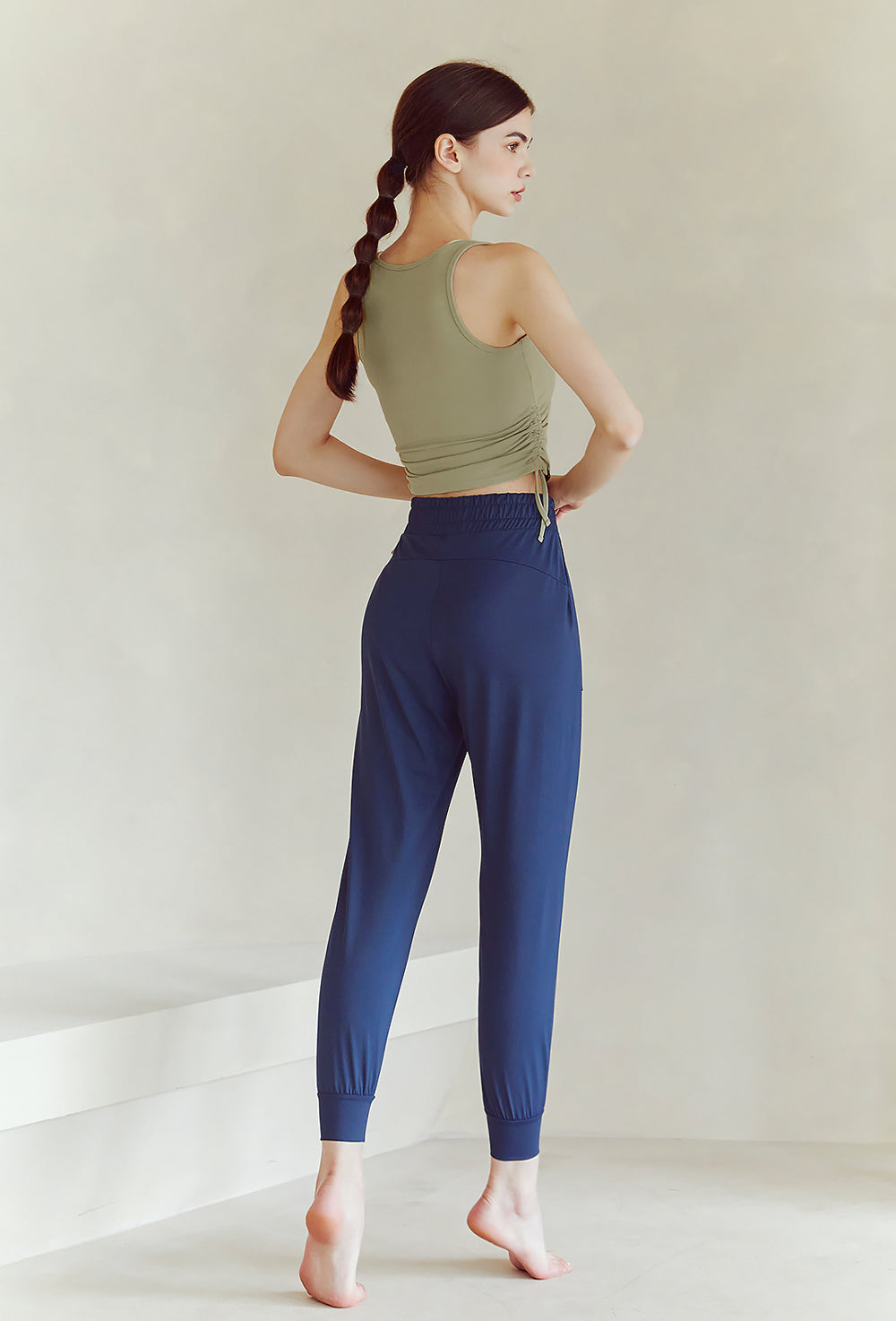 Side Shirring Sleeveless - Sage Moss