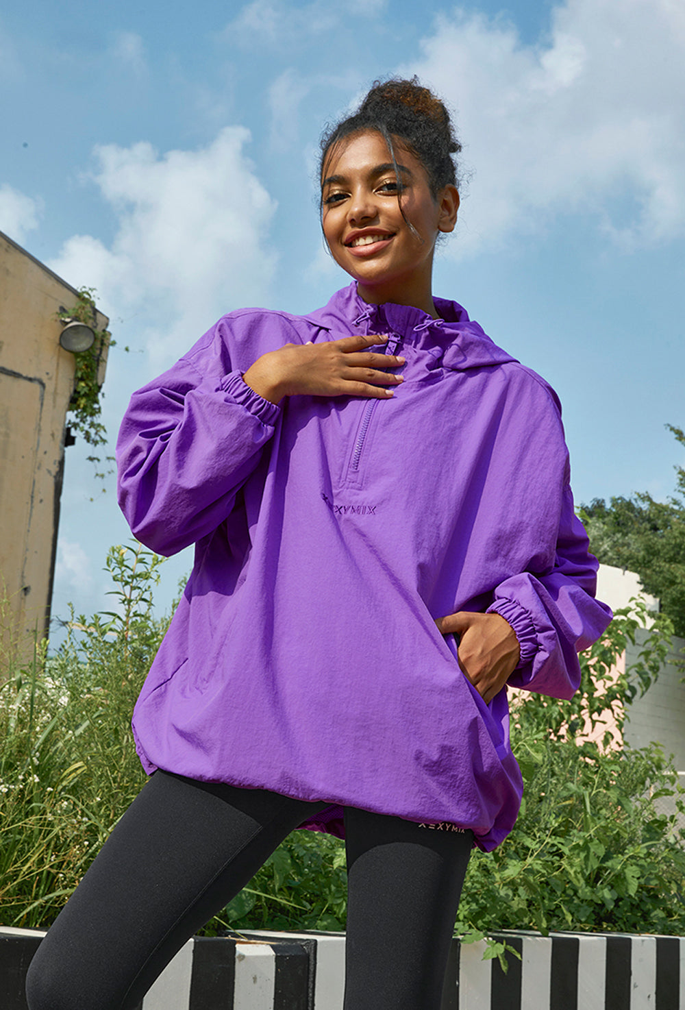 Anorak Hood Two-way Windbreaker 2.0 - Fancy Violet