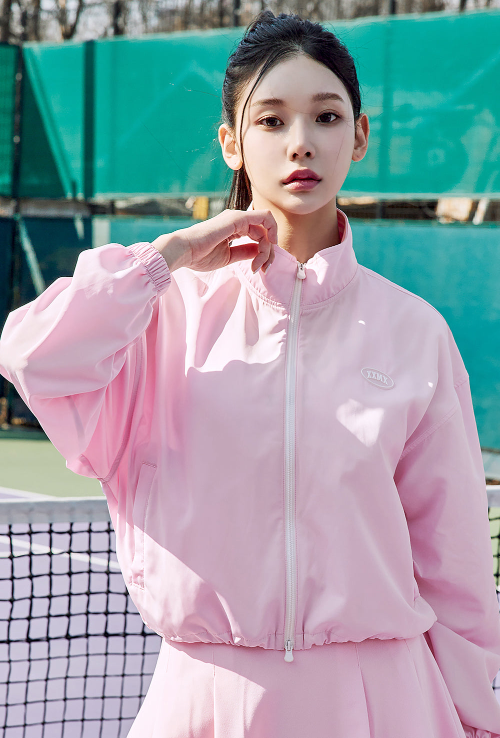 XXMX Crop Windbreaker - Angel Pink