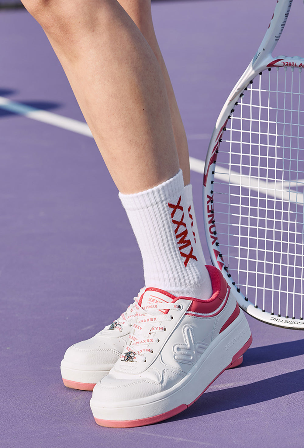 XXMX Logo Crew Socks - Red
