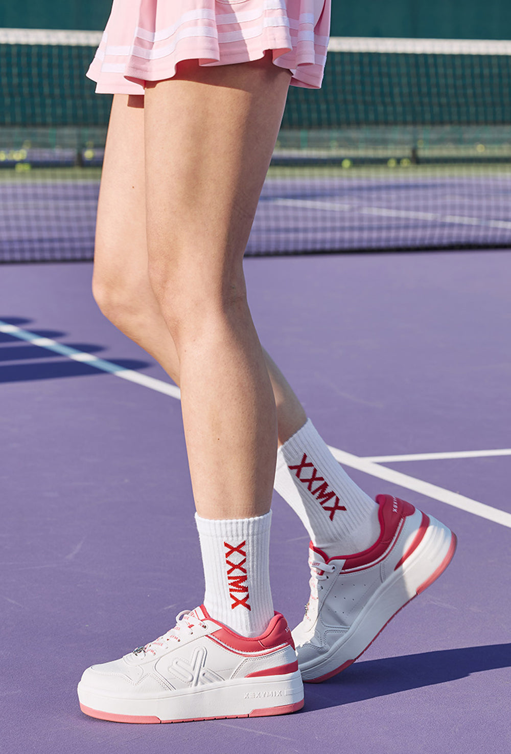 XXMX Logo Crew Socks - Red