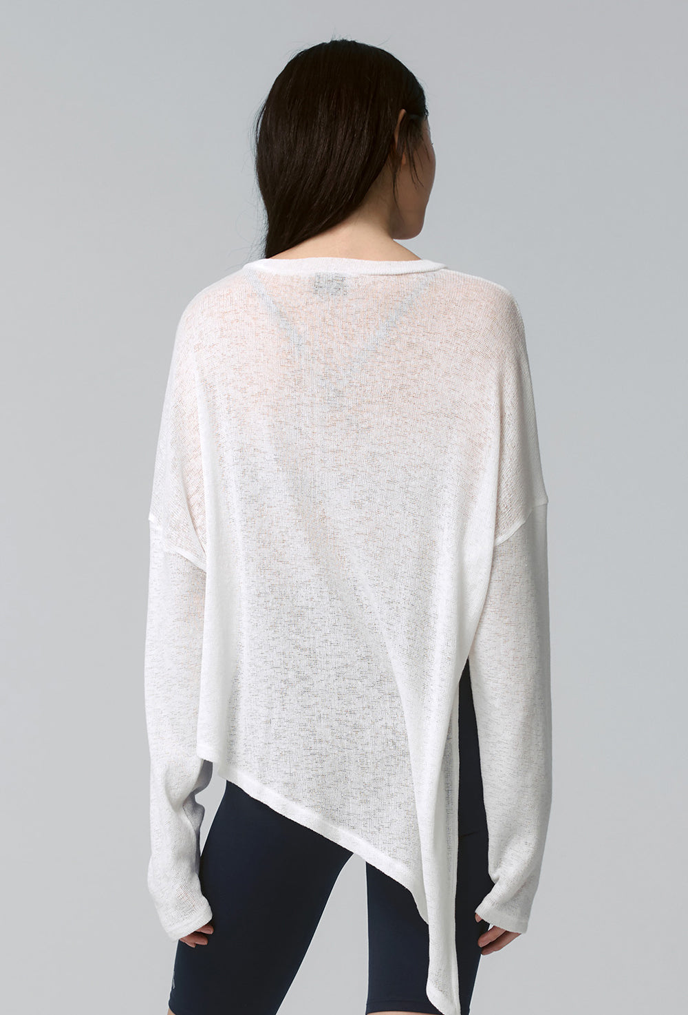 Side Slit Cover Up Long Sleeve - Ivory