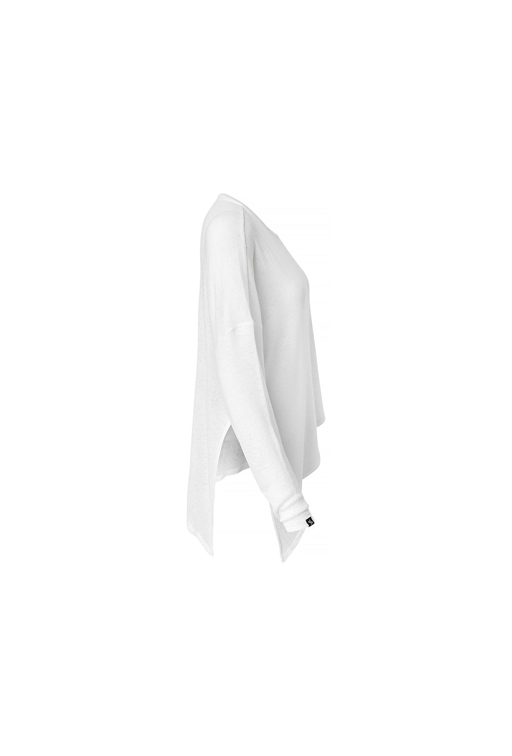 Side Slit Cover Up Long Sleeve - Ivory