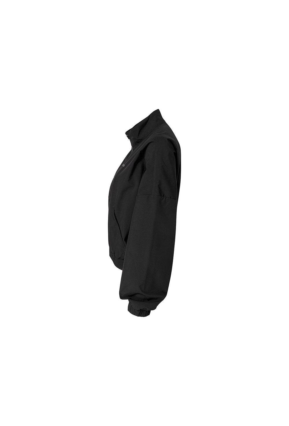 Light Highneck Crop Jumper - Black