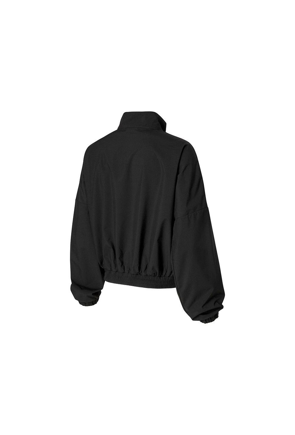 Light Highneck Crop Jumper - Black