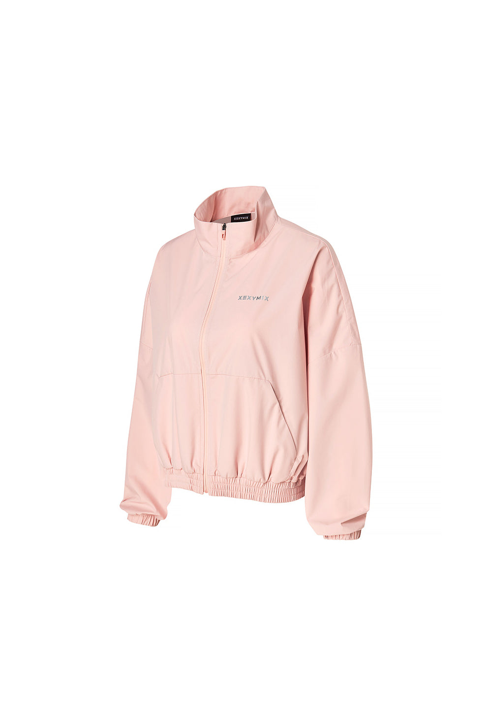 Light Highneck Crop Jumper - Strawberry Blush
