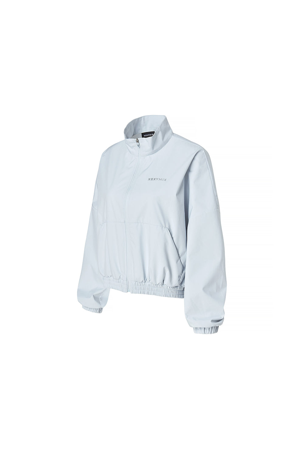 Light Highneck Crop Jumper - Icing Blue