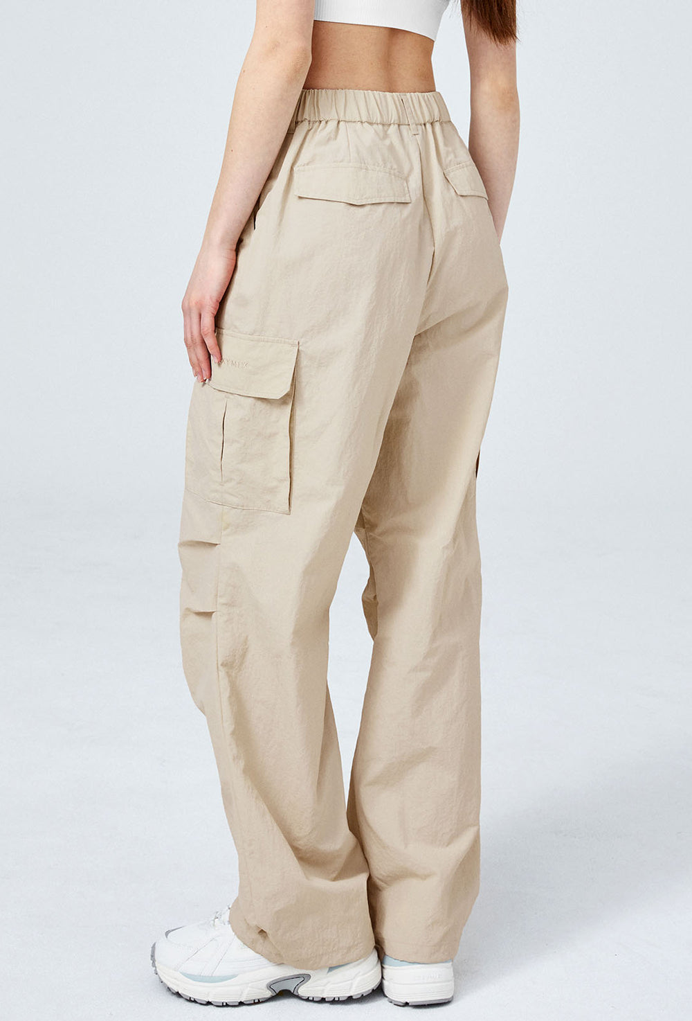 Comfort Utility Wide Pants - Breeze Beige