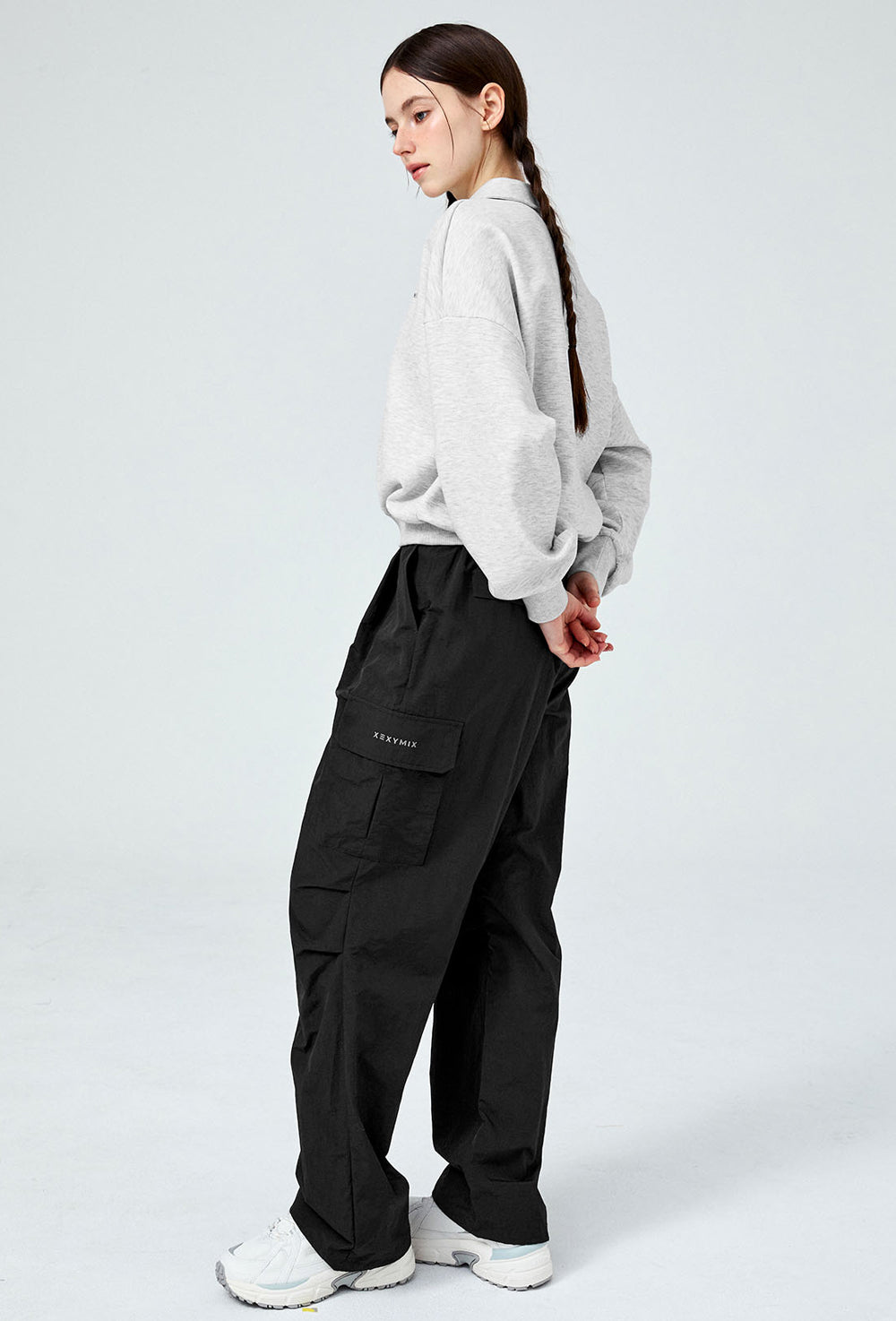 Comfort Utility Wide Pants - Black