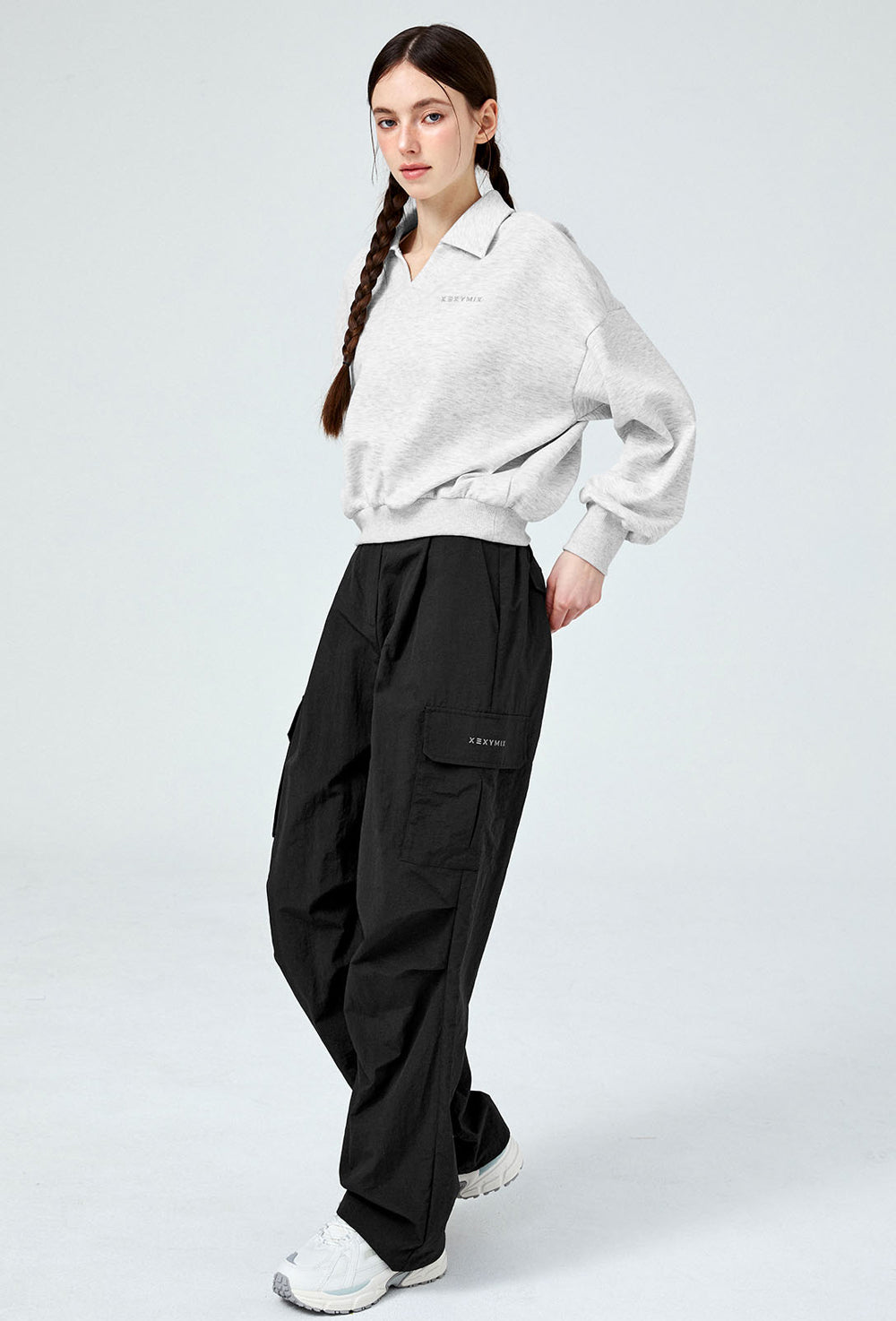 Comfort Utility Wide Pants - Black
