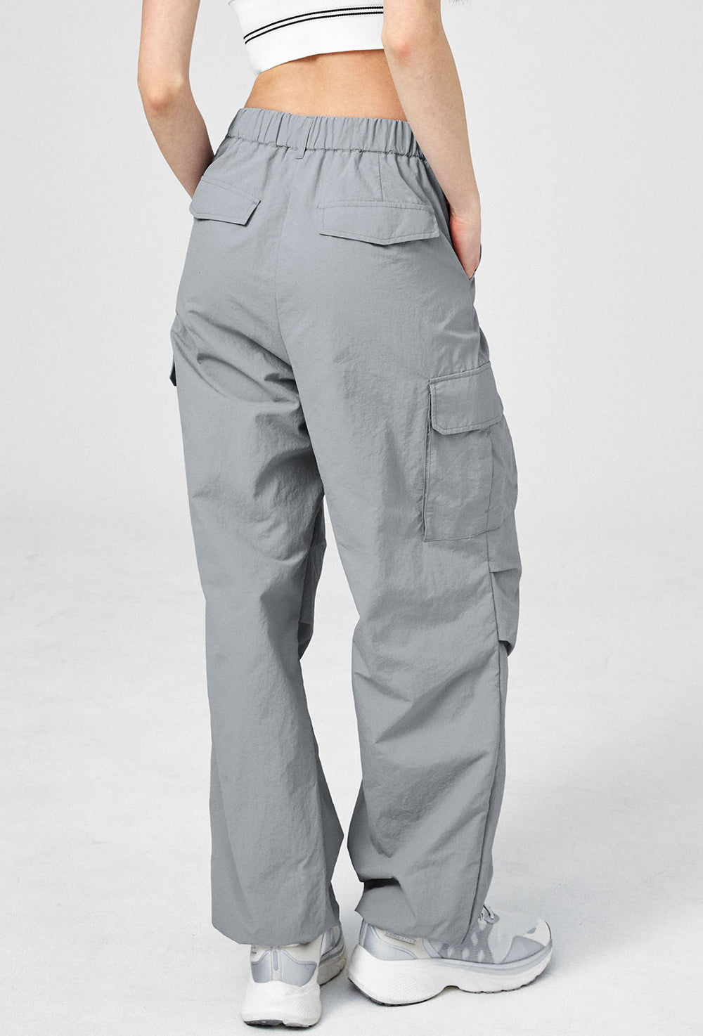 Comfort Utility Wide Pants - Air Gray