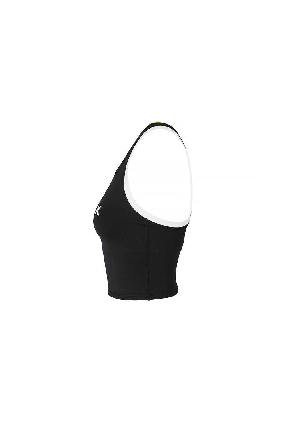 Sporty Logo Color Combination Bra Top - Black