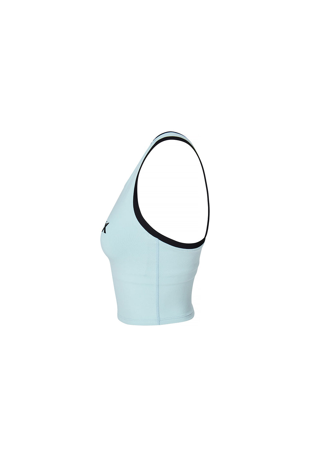 Sporty Logo Color Combination Bra Top - Powder Blue
