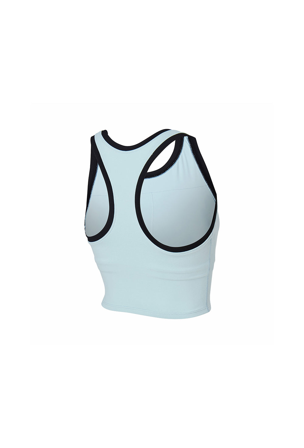 Sporty Logo Color Combination Bra Top - Powder Blue