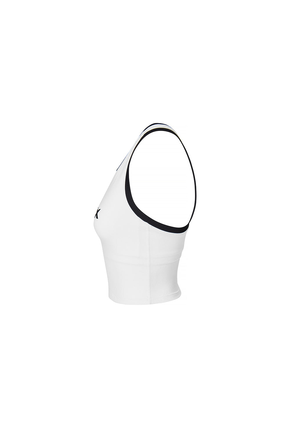 Sporty Logo Color Combination Bra Top - Ivory
