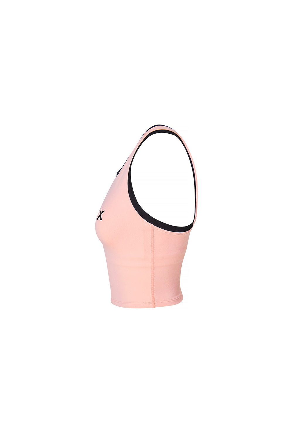 Sporty Logo Color Combination Bra Top - Peach Blush