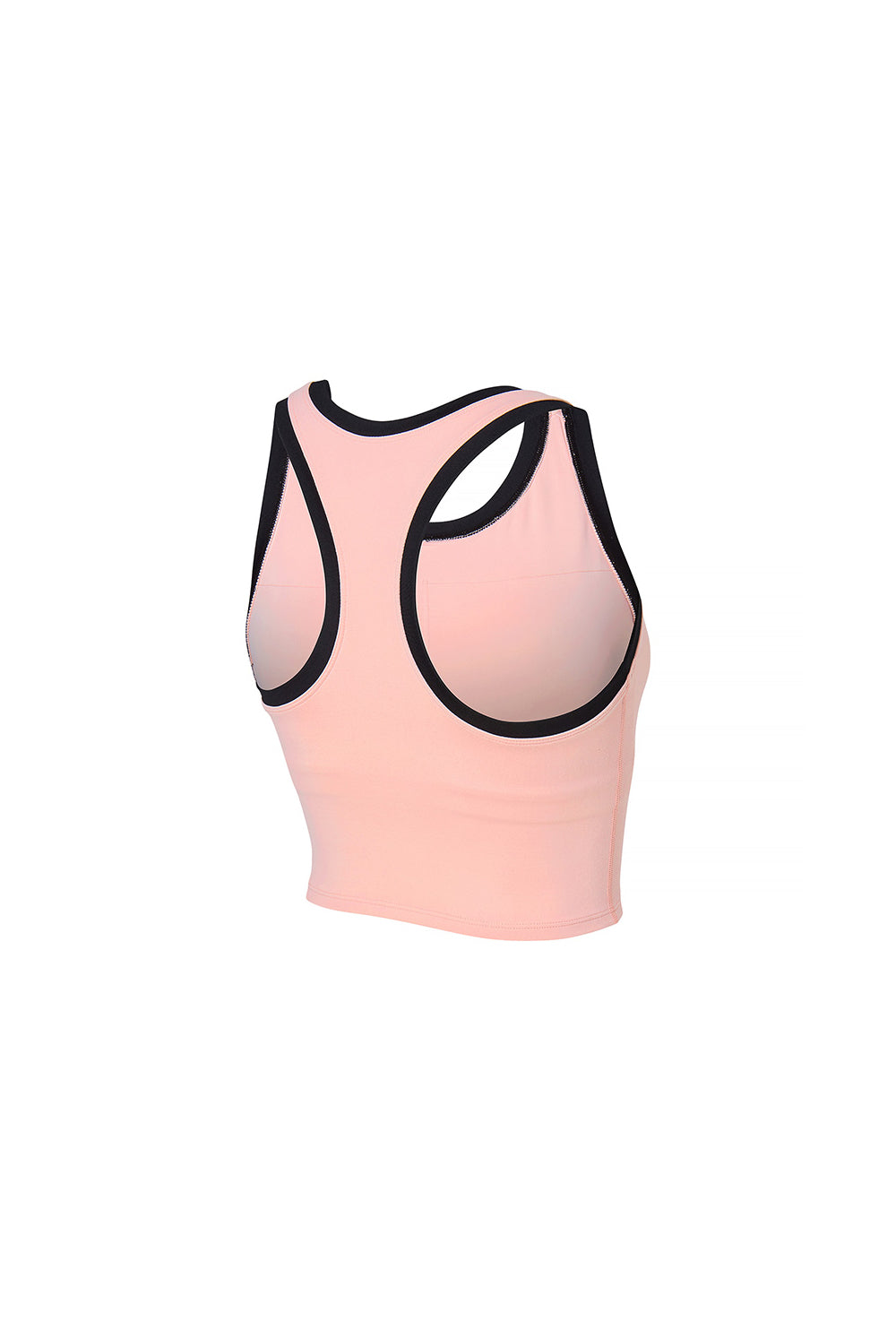 Sporty Logo Color Combination Bra Top - Peach Blush