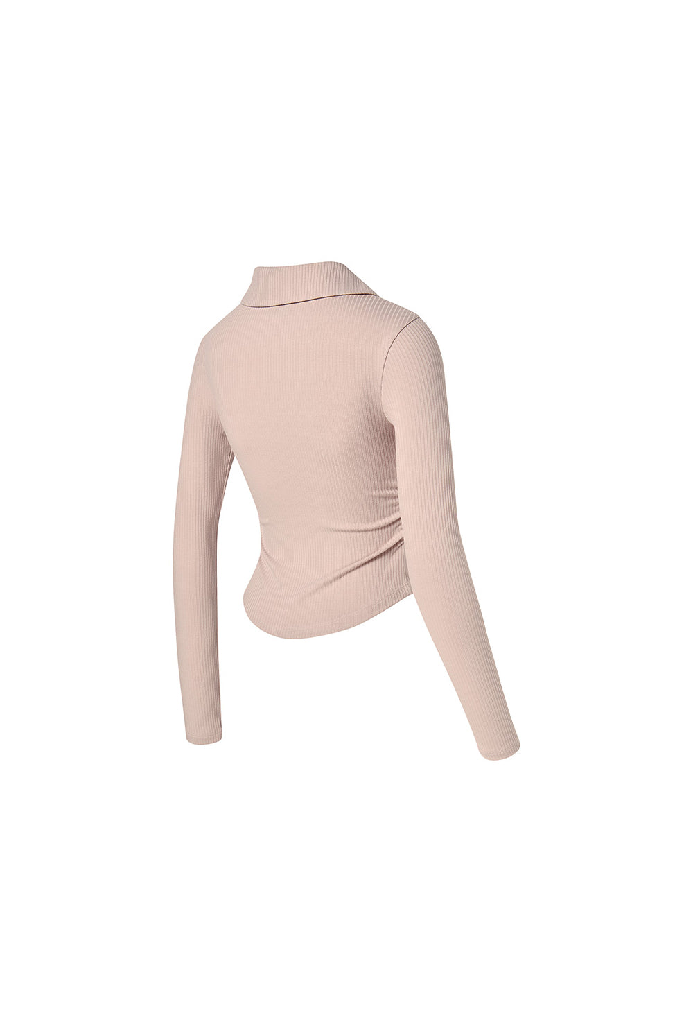 Soft Lip Open Collar Long Sleeve - Baked Pink