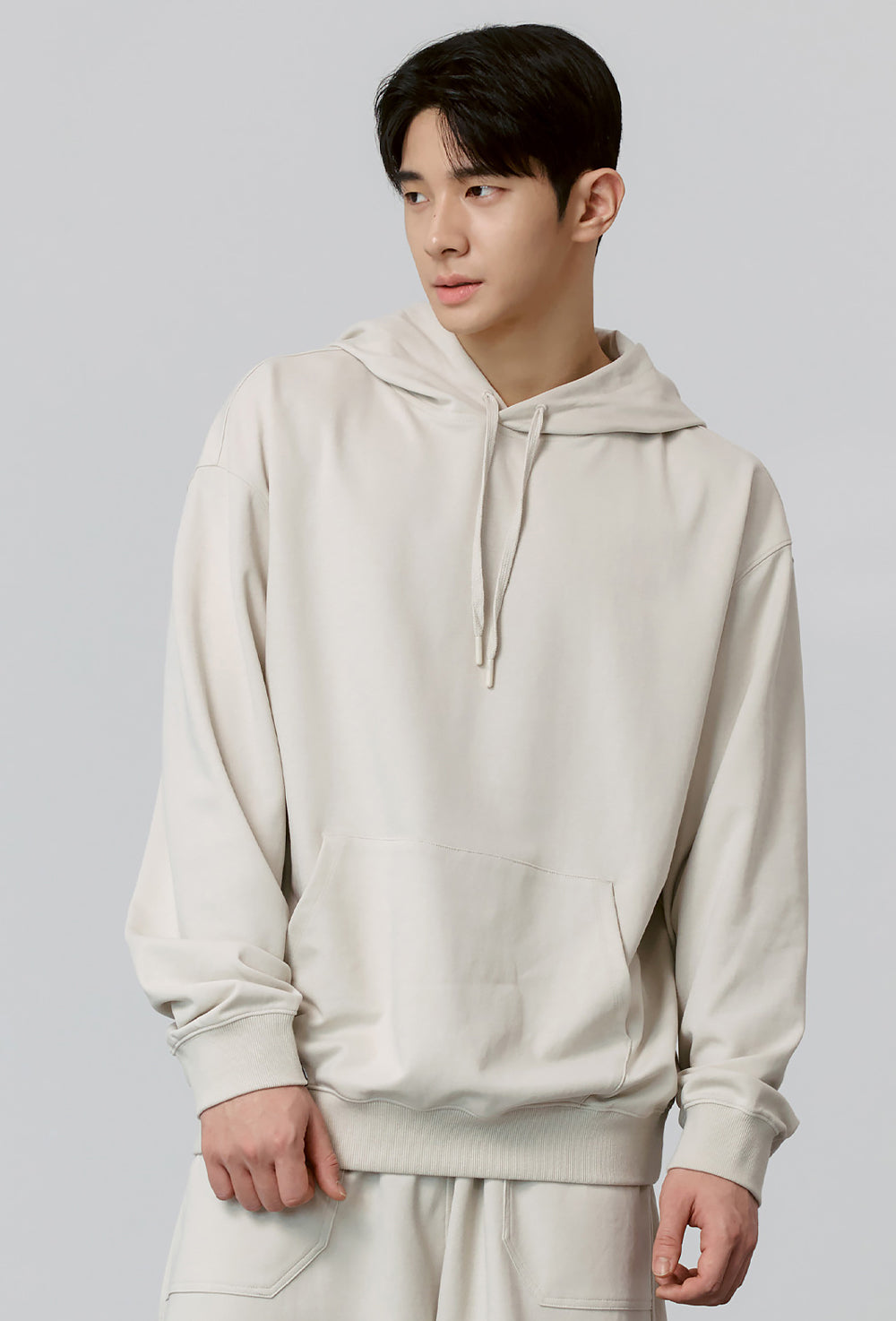 Comfort Basic Sweat Hoodie - Light Beige