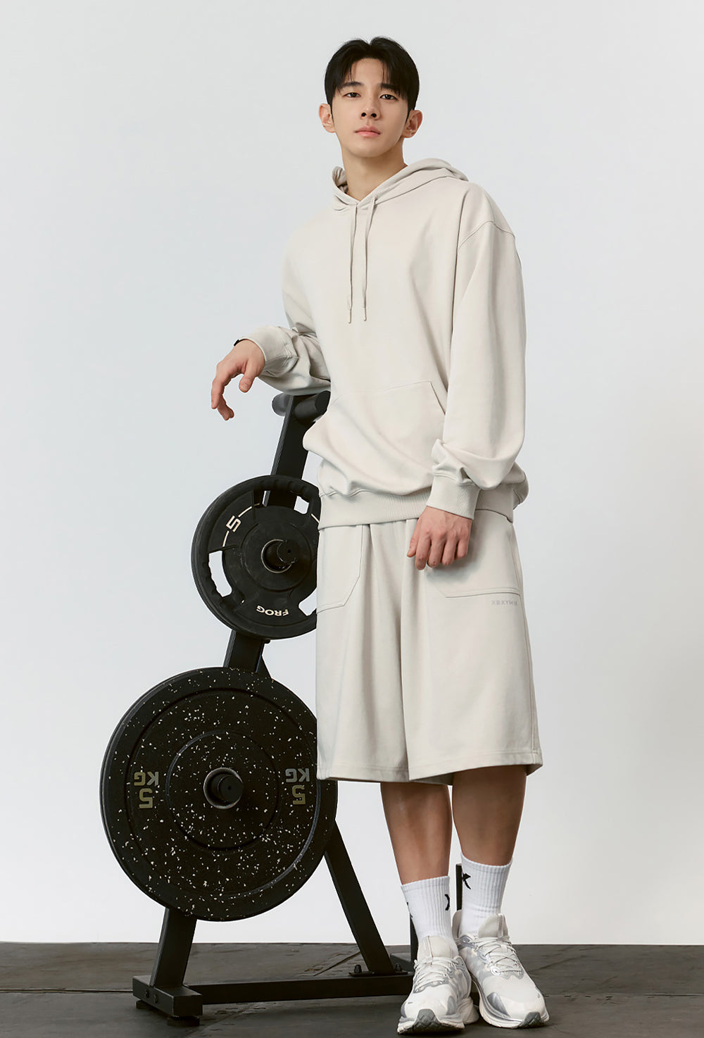 Comfort Basic Sweat Hoodie - Light Beige