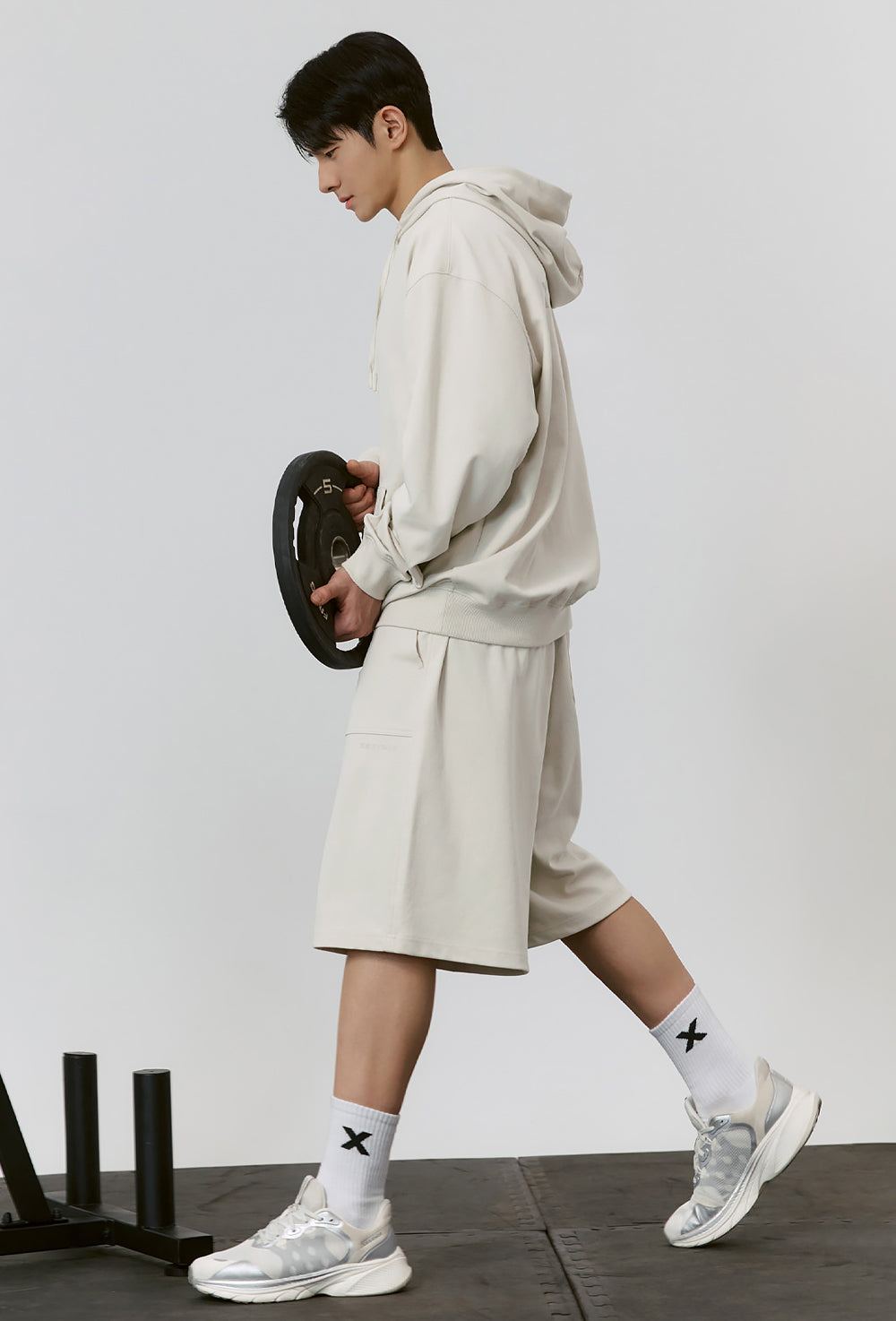 Comfort Basic Sweat Hoodie - Light Beige