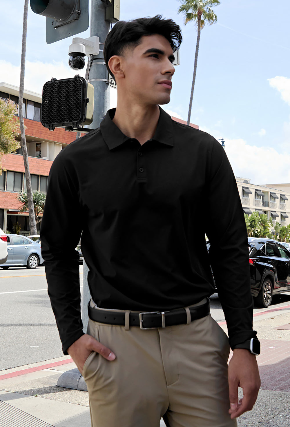 Ecodex Men's Polo Long Sleeve - Black