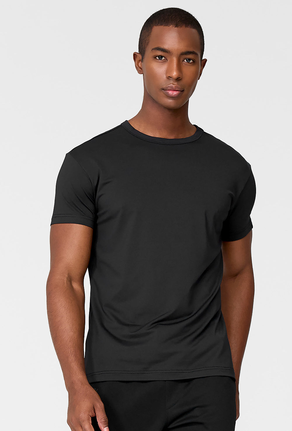 Men's Ice Feather Muscle Fit Short Sleeve - Black