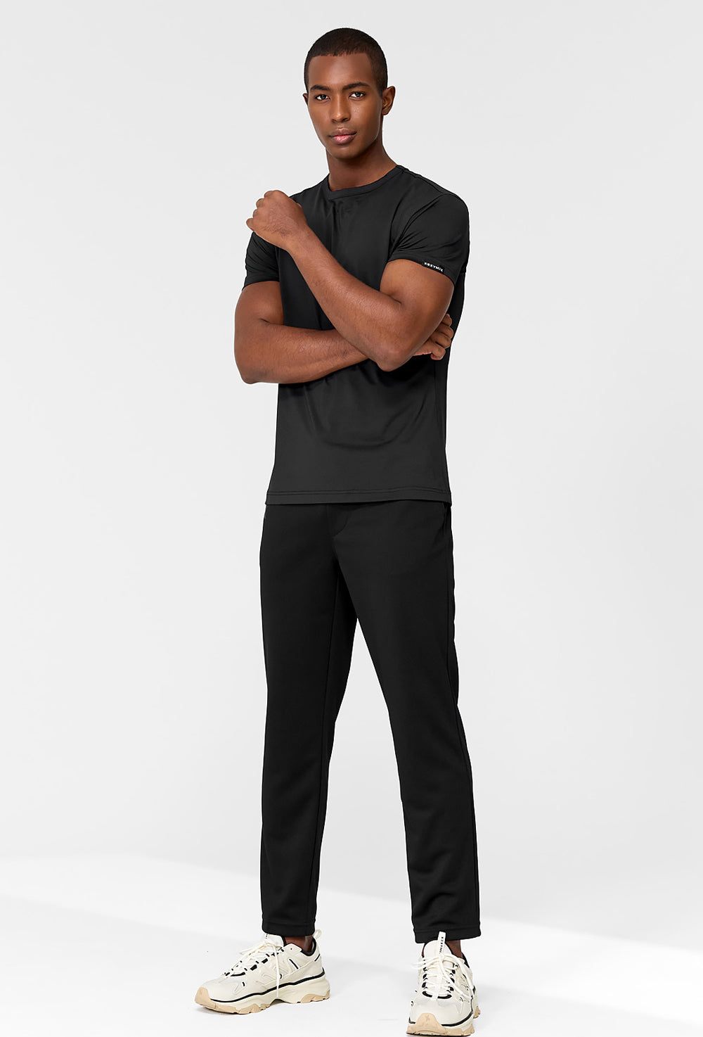 Men's Ice Feather Muscle Fit Short Sleeve - Black