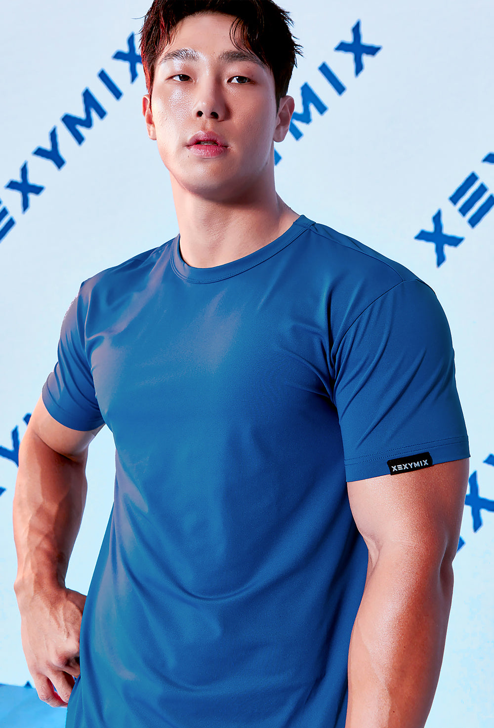 Men's Ice Feather Muscle Fit Short Sleeve - Rivera Blue