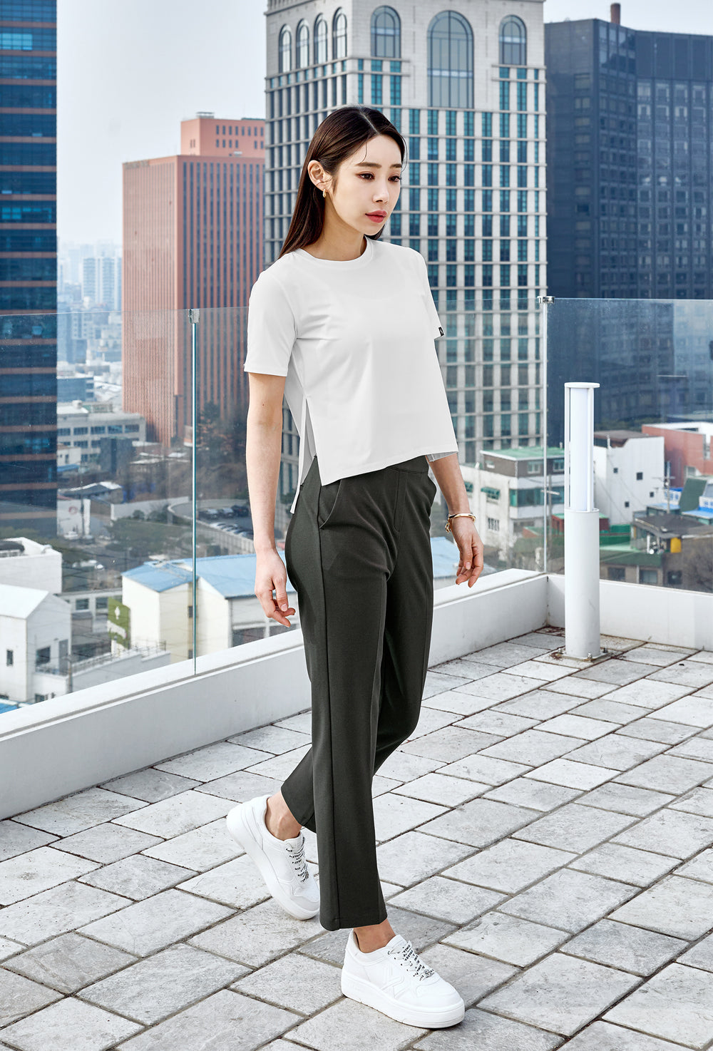 Stretch Banding Slacks - Formal Gray