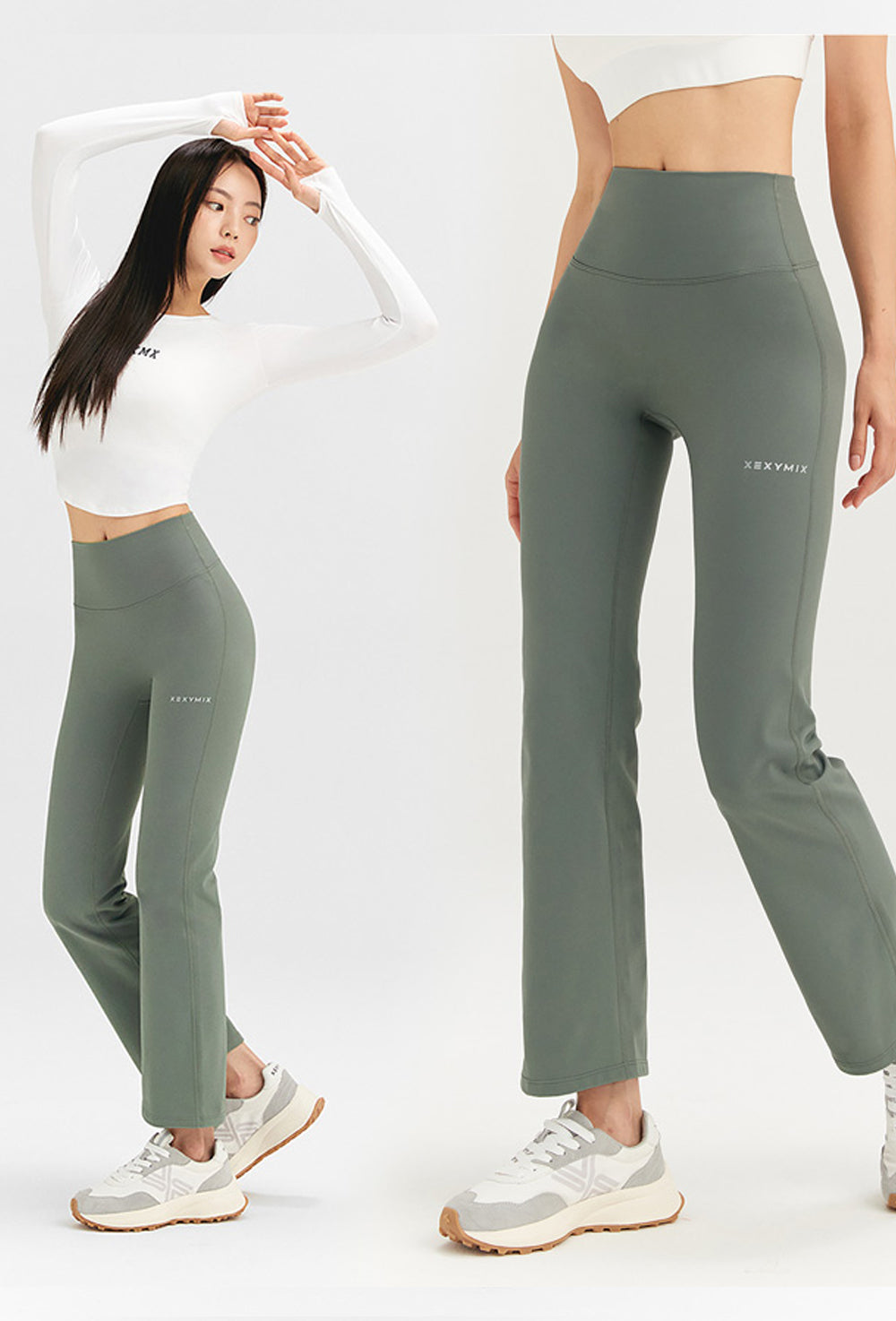 Black Label Signature 360N Napping Boots Cut Pants - Agave Green