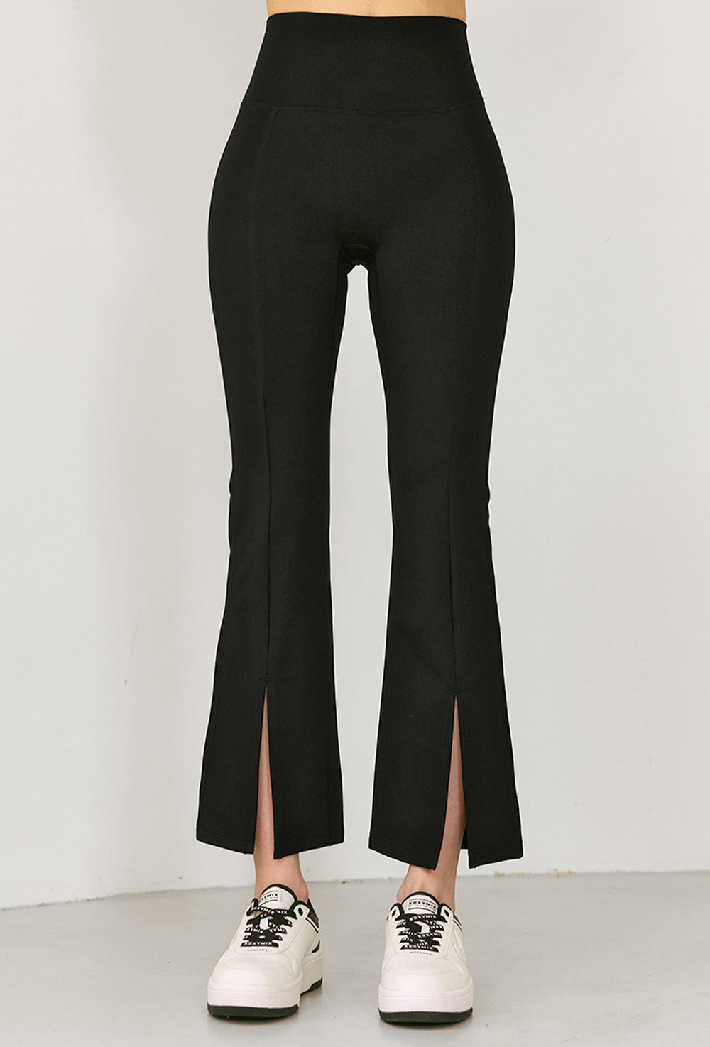 XELLA Intention Napping Boots Cut Slit Pants - Black