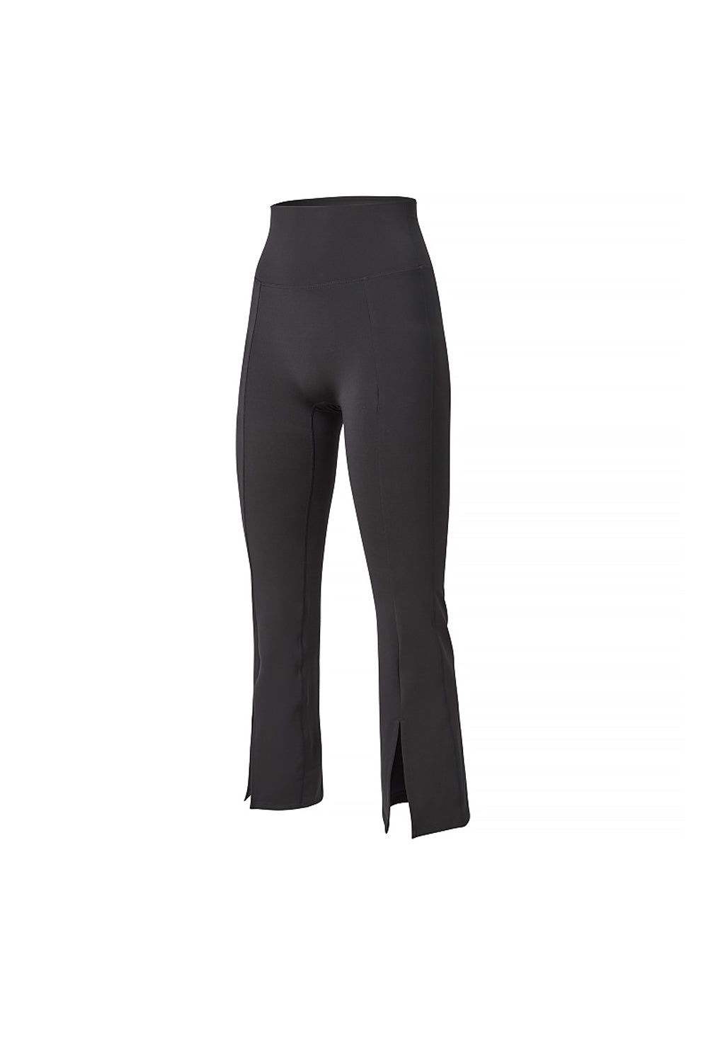 XELLA Intention Napping Boots Cut Slit Pants - Jet Gray