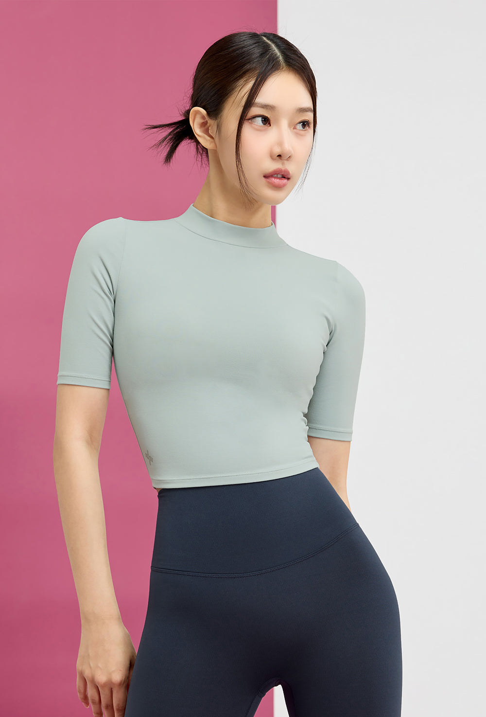 Half neck short sleeve - Sky Blue