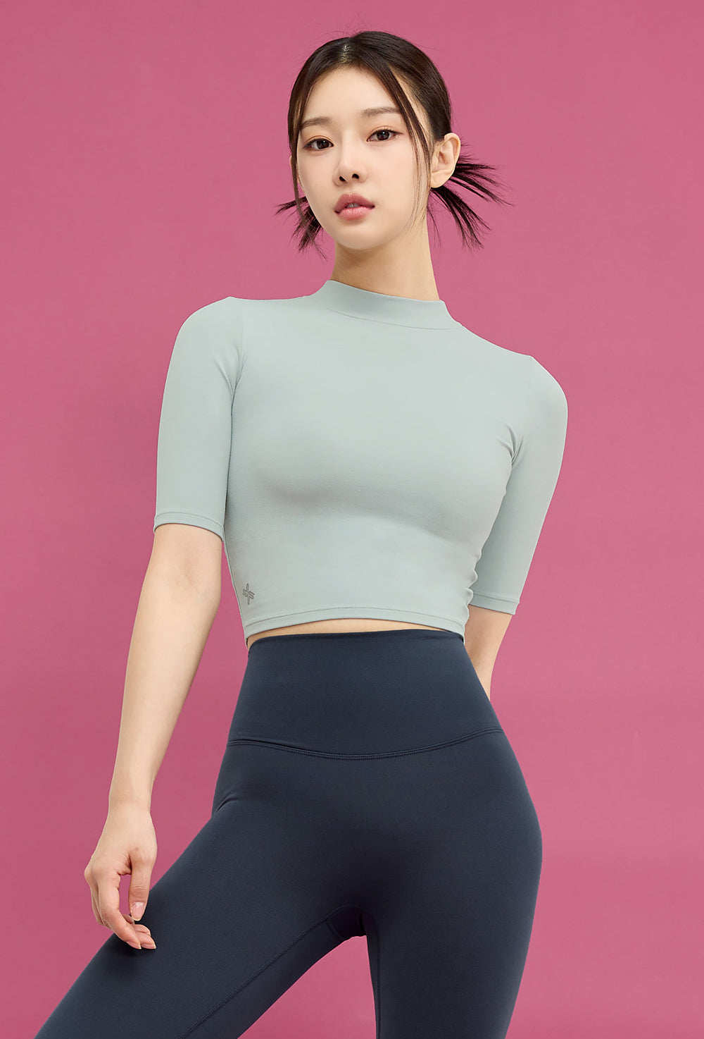 Half neck short sleeve - Sky Blue
