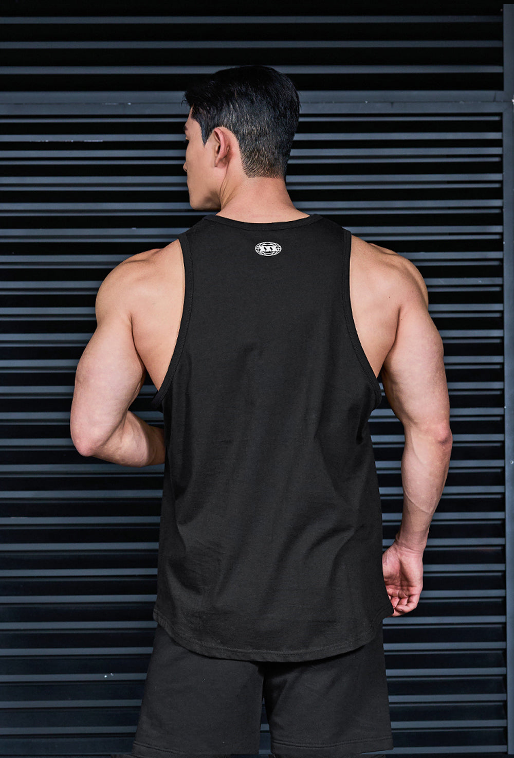 Pure Cotton Arch Logo Sleeveless - Black