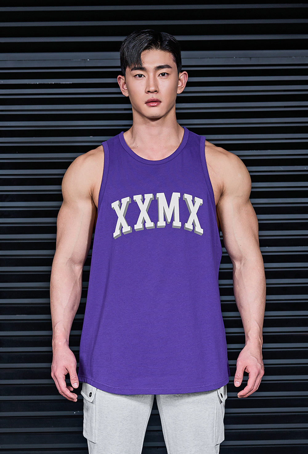 Pure Cotton Arch Logo Sleeveless - Volume Purple