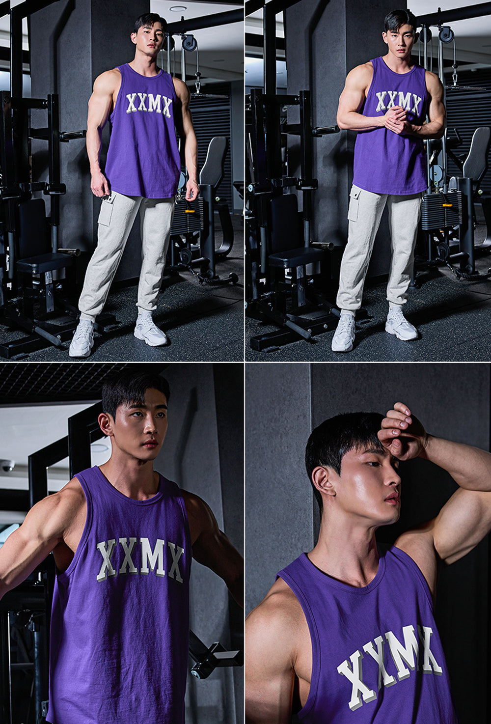 Pure Cotton Arch Logo Sleeveless - Volume Purple