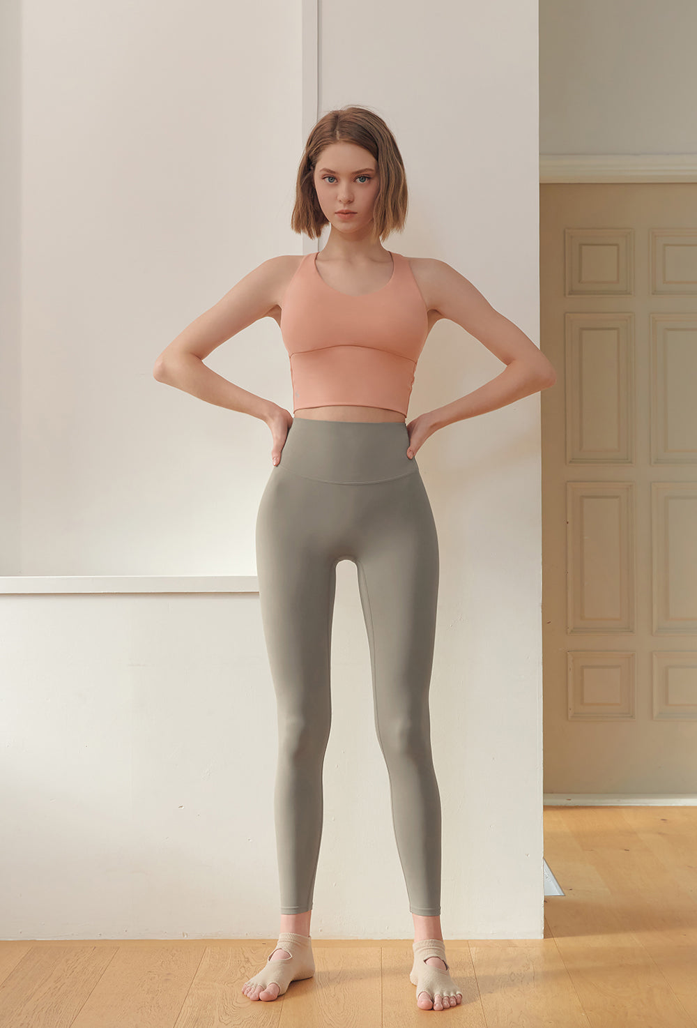 Full Strap Bra Top - Peach Morn