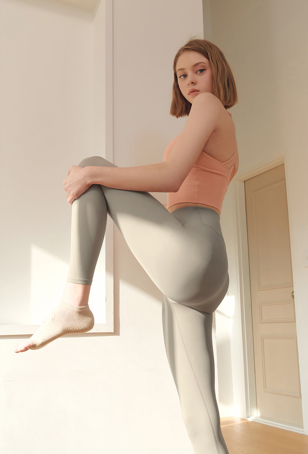 Full Strap Bra Top - Peach Morn