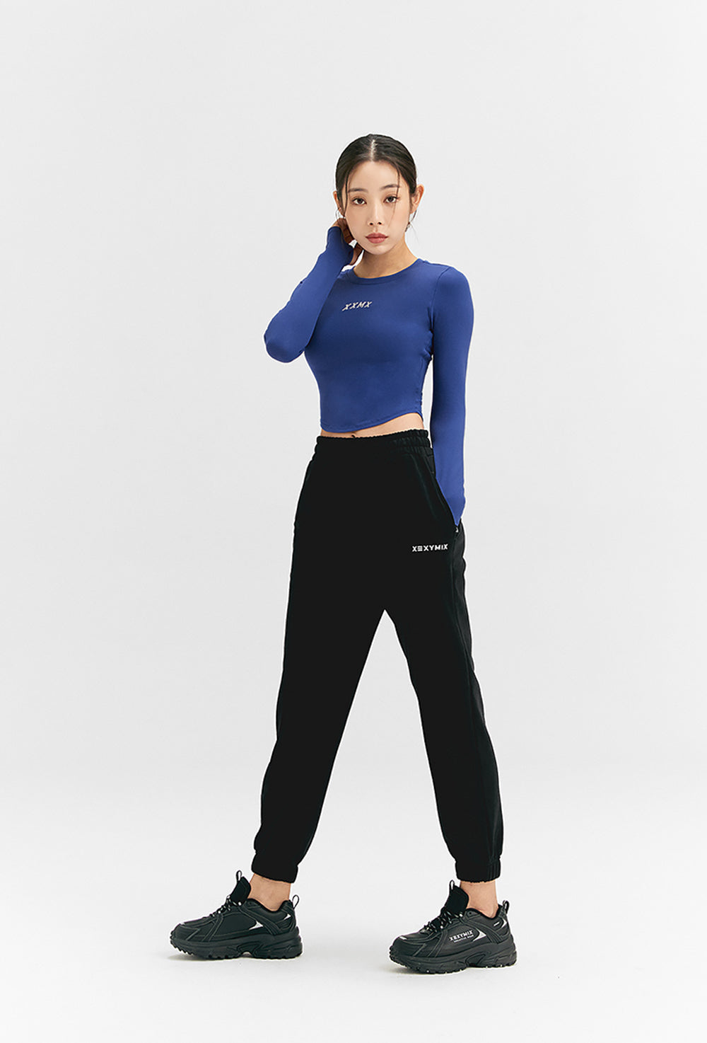 Cotton Like Finger Hole Long Sleeve - Dream Blue