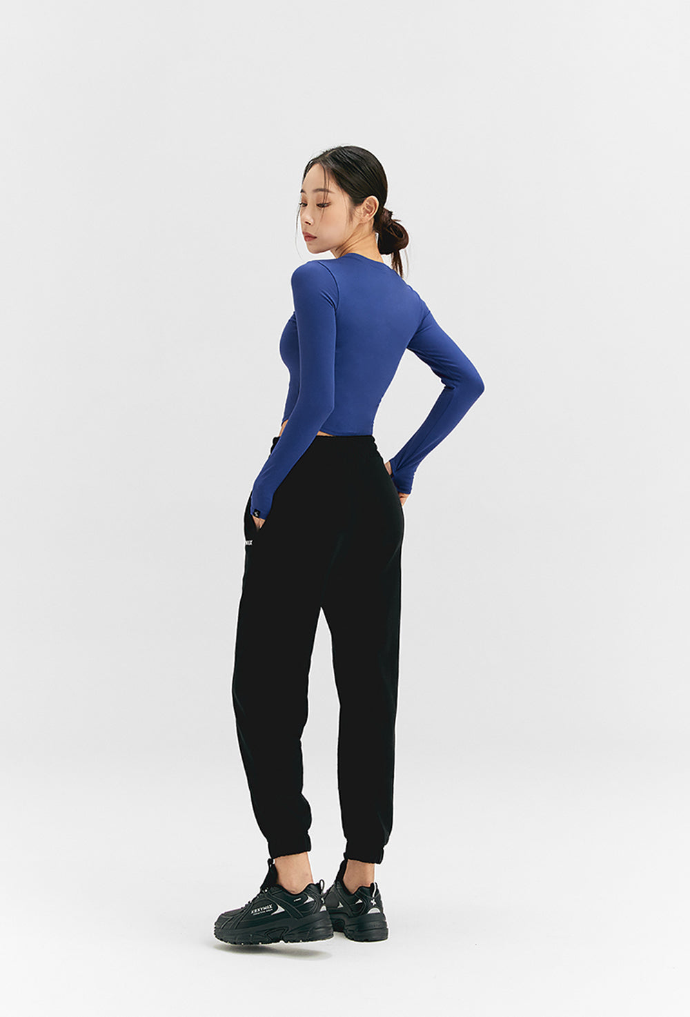 Cotton Like Finger Hole Long Sleeve - Dream Blue