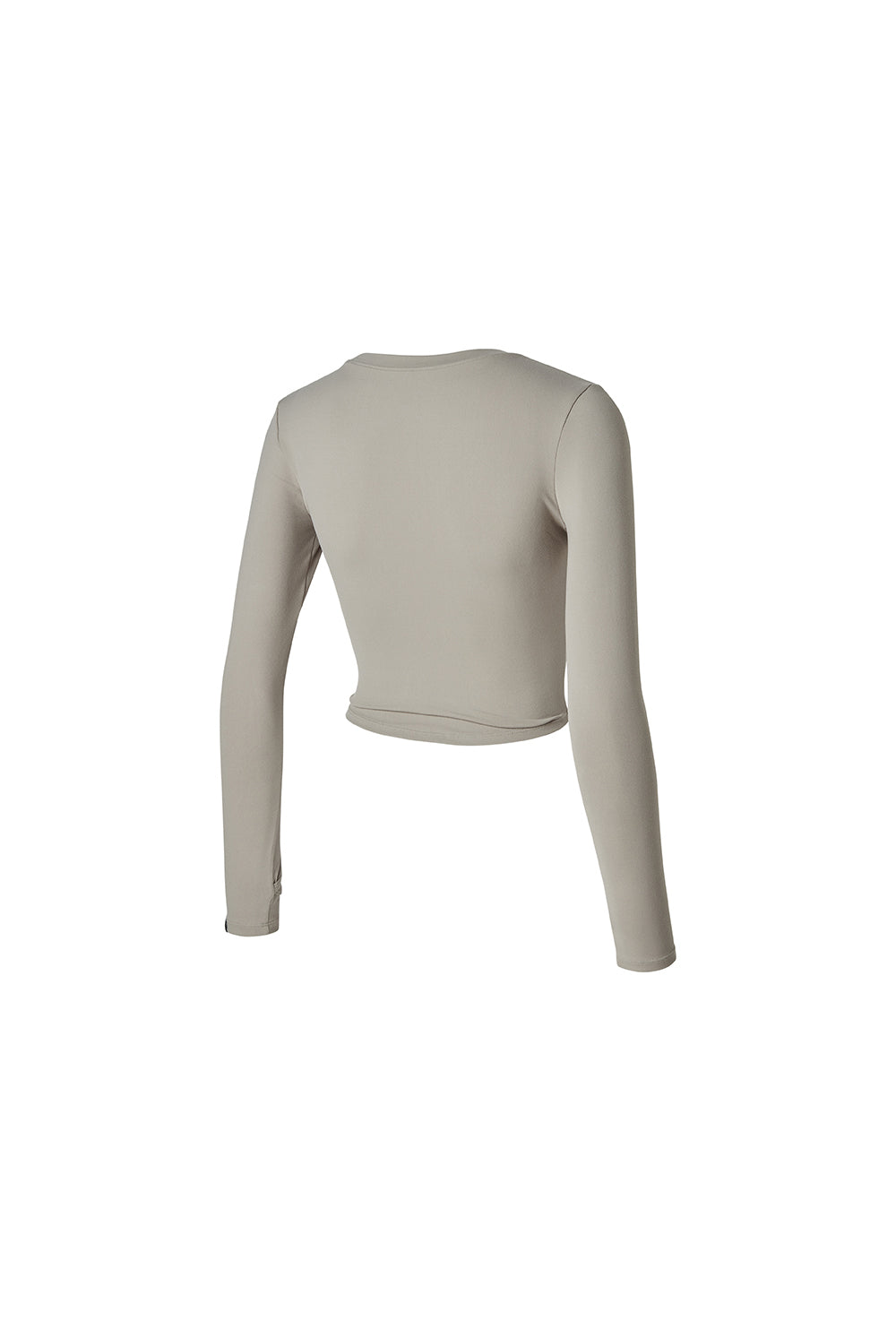 Cotton Like Finger Hole Long Sleeve - Shimmer Gray