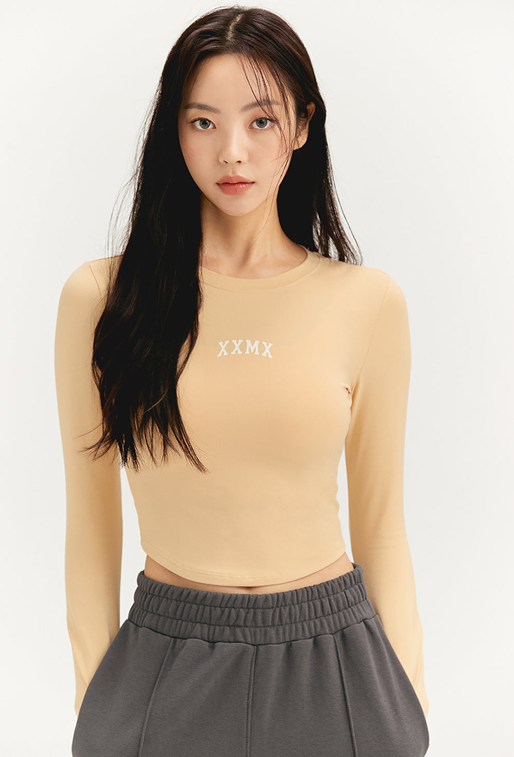 Cotton Like Finger Hole Long Sleeve - Gold Kiwi
